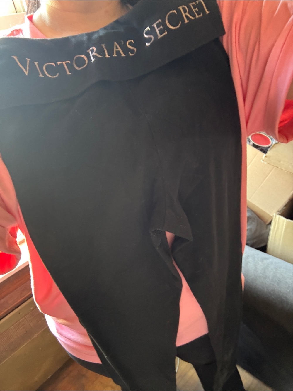 Victoria's Secret Black High-Waist Logo Leggings